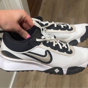 Nike Black and White Athletic Softball, Baseball turf cleats